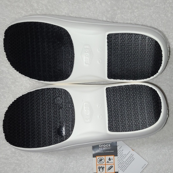 Crocs At Work Womens White Neria Pro II Slip On Clogs Shoes Size 10 - Picture 5 of 6